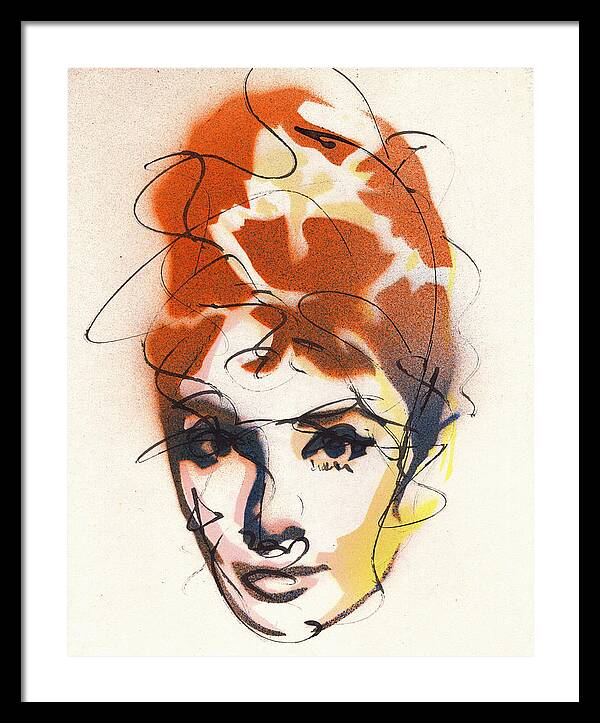 Portrait of Audrey Hepburn 4 - Framed Print