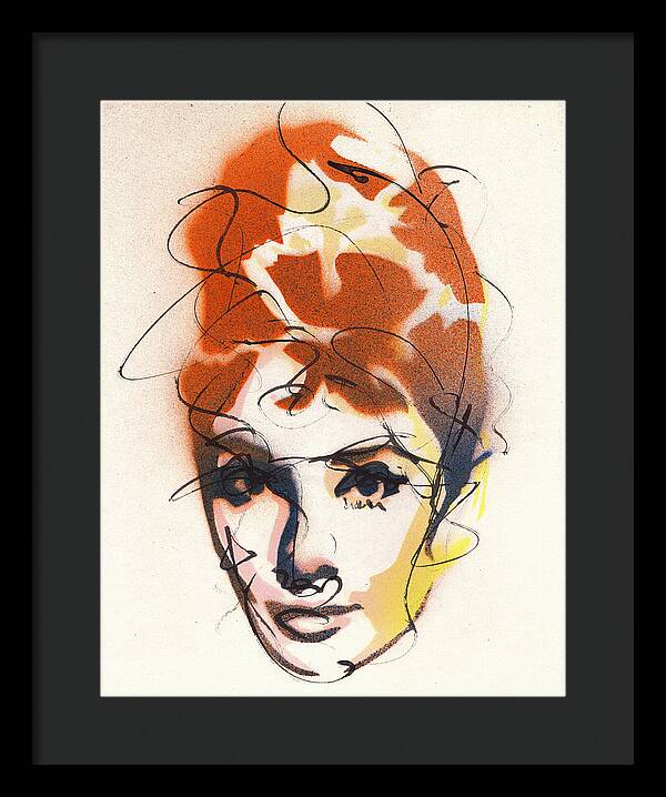 Portrait of Audrey Hepburn 4 - Framed Print