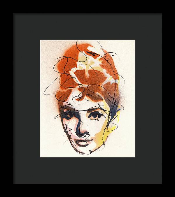 Portrait of Audrey Hepburn 4 - Framed Print