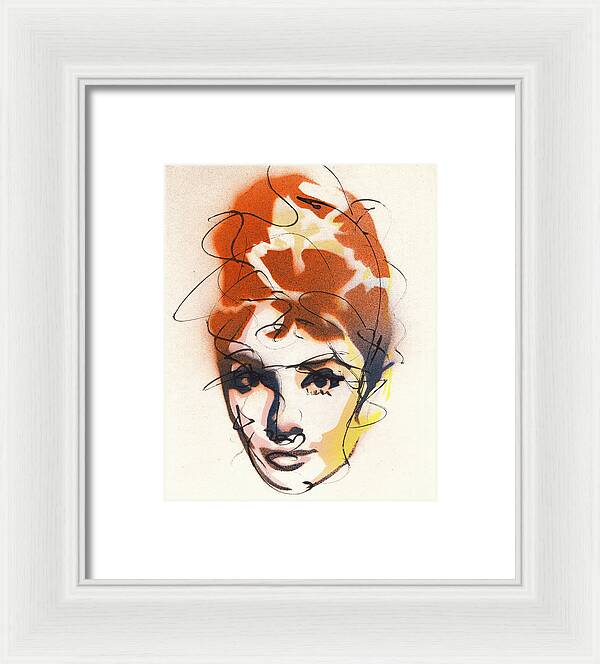 Portrait of Audrey Hepburn 4 - Framed Print