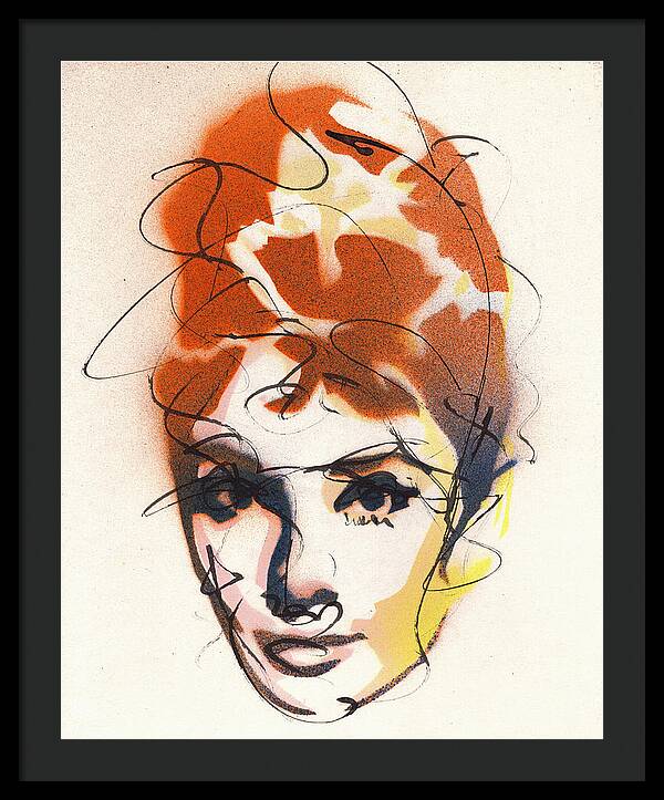 Portrait of Audrey Hepburn 4 - Framed Print