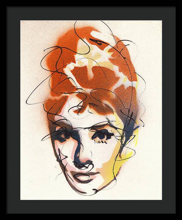 Portrait of Audrey Hepburn 4 - Framed Print