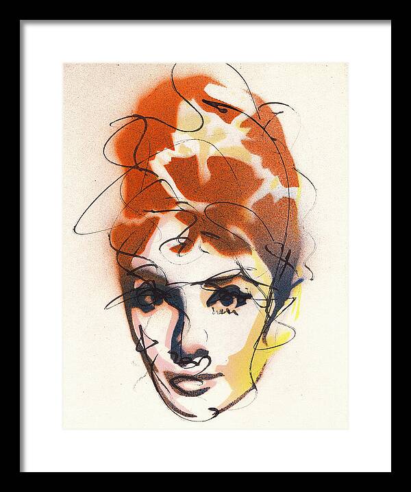 Portrait of Audrey Hepburn 4 - Framed Print