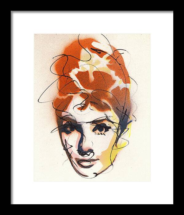 Portrait of Audrey Hepburn 4 - Framed Print