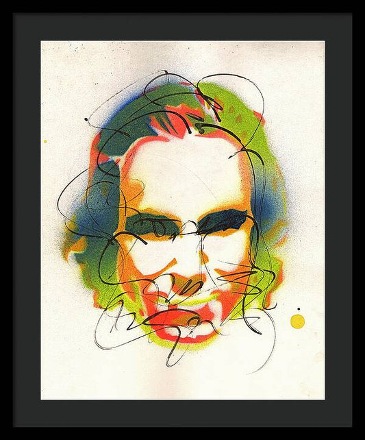 Portrait of Daniel Day Lewis - Framed Print