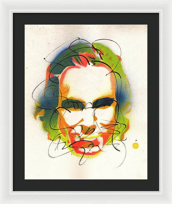 Portrait of Daniel Day Lewis - Framed Print