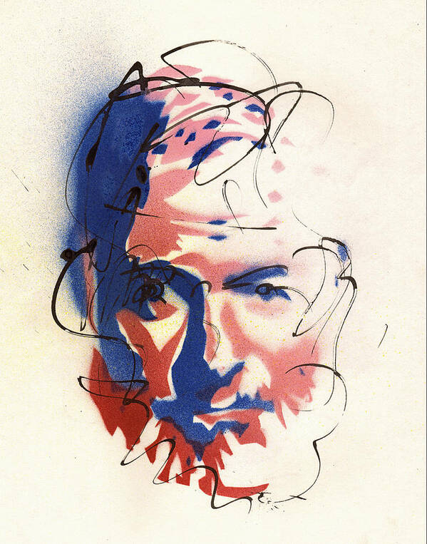 Portrait of Ernest Hemingway - Art Print