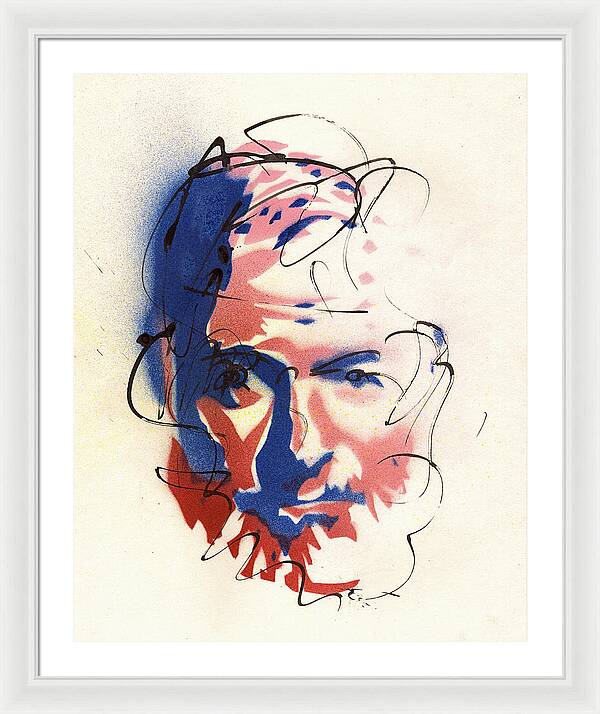 Portrait of Ernest Hemingway - Framed Print