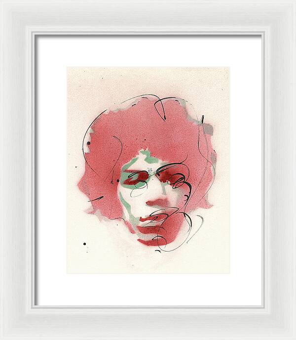 Portrait of Jimi Hendrix  2 - Framed Print