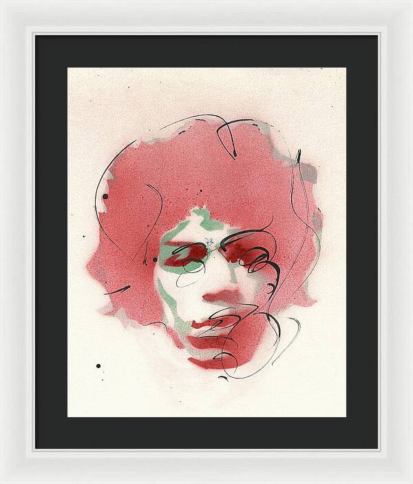 Portrait of Jimi Hendrix  2 - Framed Print