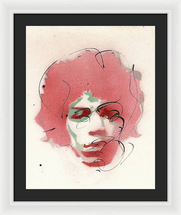 Portrait of Jimi Hendrix  2 - Framed Print