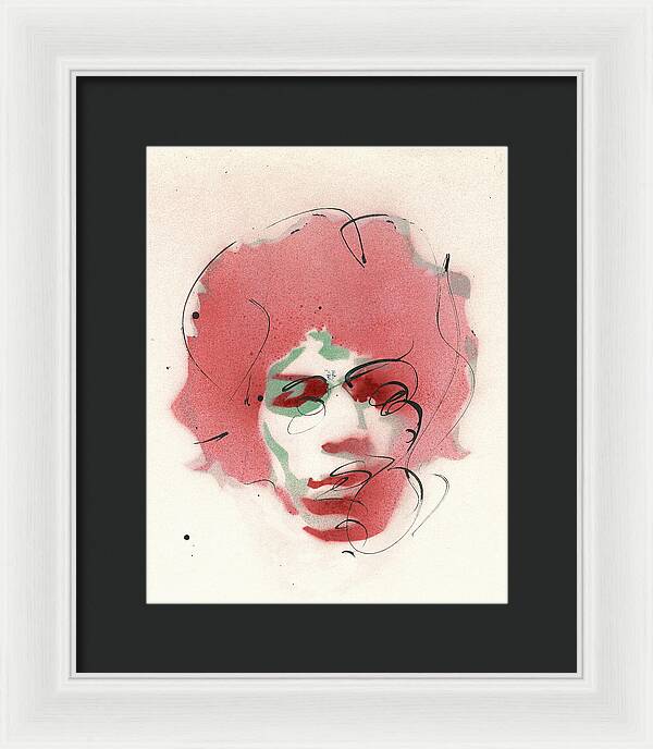 Portrait of Jimi Hendrix  2 - Framed Print