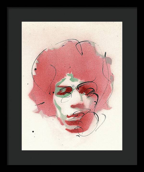 Portrait of Jimi Hendrix  2 - Framed Print