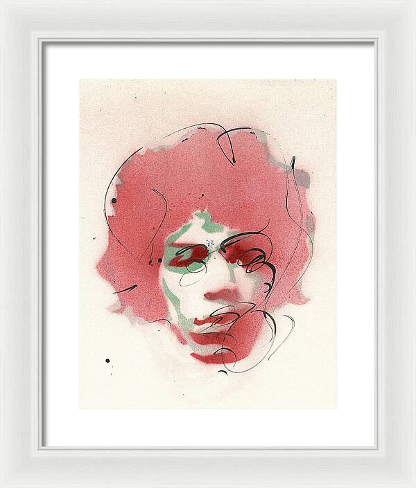 Portrait of Jimi Hendrix  2 - Framed Print