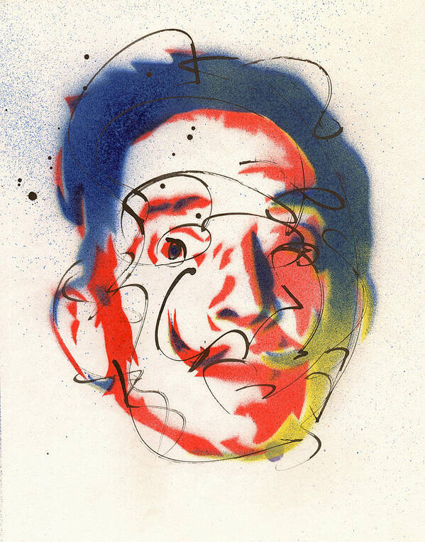 Portrait of Salvador Dali - Art Print