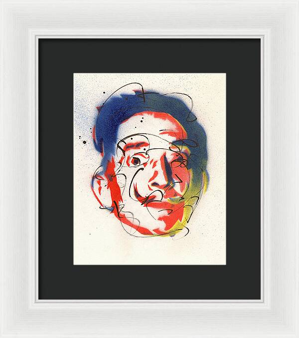 Portrait of Salvador Dali - Framed Print