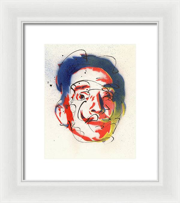 Portrait of Salvador Dali - Framed Print