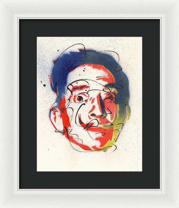 Portrait of Salvador Dali - Framed Print