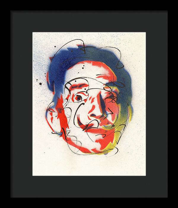 Portrait of Salvador Dali - Framed Print