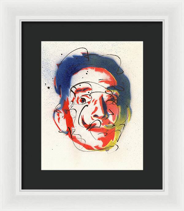 Portrait of Salvador Dali - Framed Print