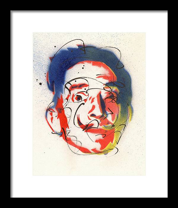 Portrait of Salvador Dali - Framed Print