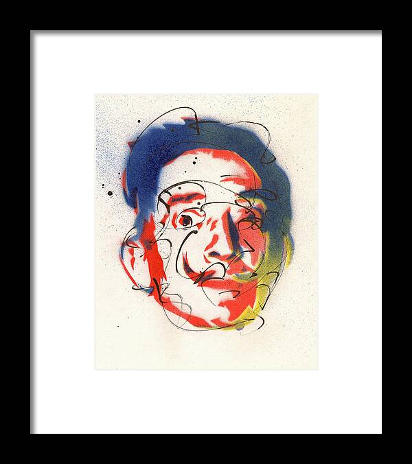 Portrait of Salvador Dali - Framed Print