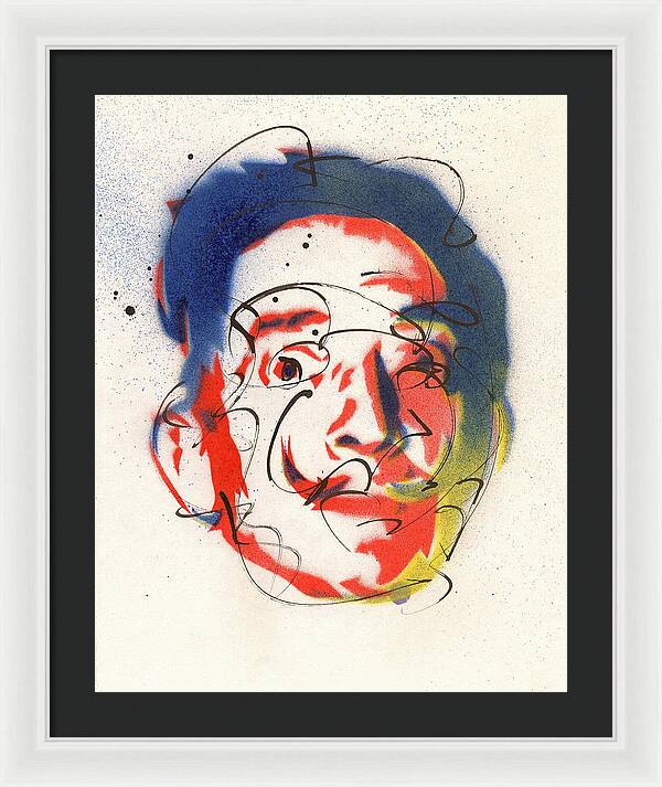 Portrait of Salvador Dali - Framed Print