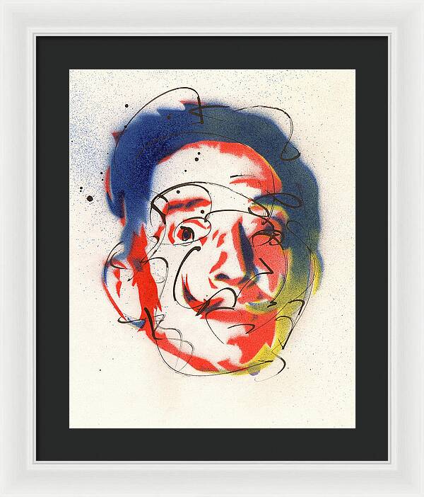 Portrait of Salvador Dali - Framed Print