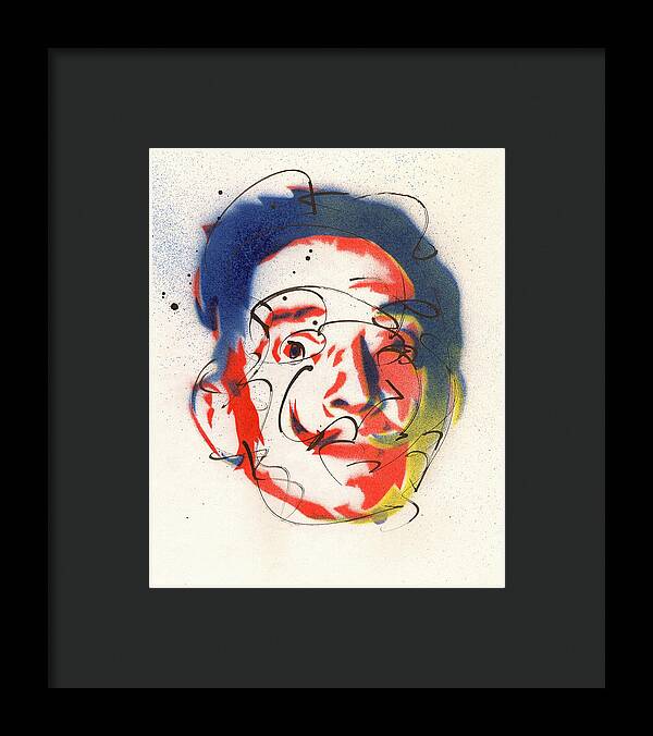 Portrait of Salvador Dali - Framed Print